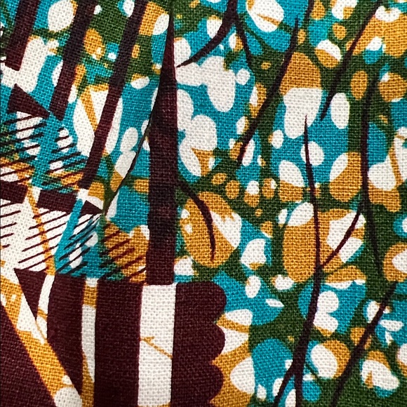 ALDO African Print Wood Frame Clutch Ankara Pattern Statement Bag - Picture 7 of 9